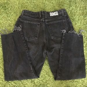 BONGO vintage black denim high waist mom jeans